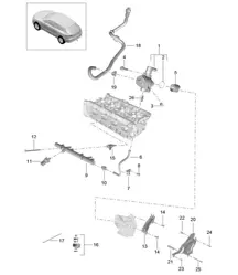 Kraftstoffsammelrohr / Hochdruckinjektor / Hochdruckpumpe (Modell: CYNA,CYNB, CYN) 95B.1 Macan 2.0L 2014-18