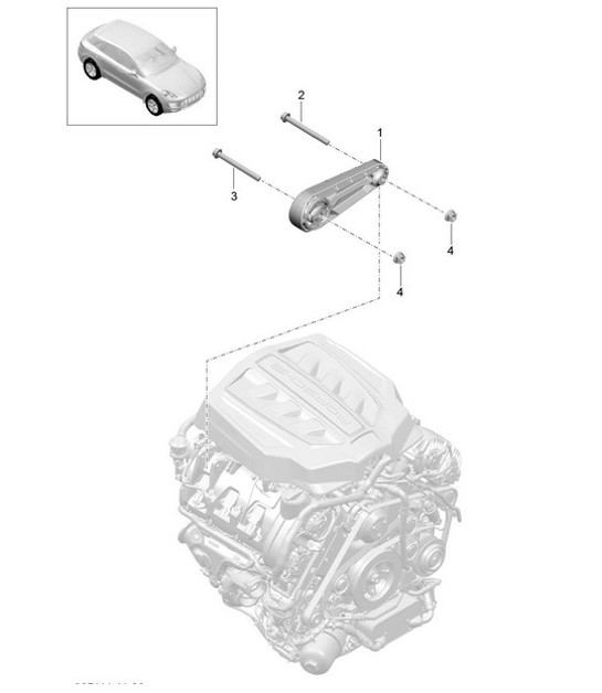 Diagram 109-000 Porsche 卡宴 9PA1 (957) 2007-2010 引擎