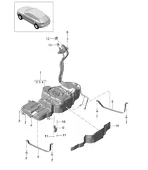 带附件的油箱（型号：CDUD、CTBA、CTBB、CTBC）95B.1 Macan 3.0L 柴油 2014-18