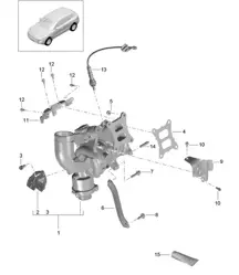 Uitlaatgasturbocompressor (model: CNCC,CNC, CYNA,CYPA, CYP,CYNB) 95B.1 Macan 2.0L 2014-18