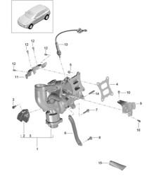 Turbocompresseur de gaz d'échappement (Modèle : CNCC,CNC, CYNA,CYPA, CYP,CYNB) 95B.1 Macan 2.0L 2014-18