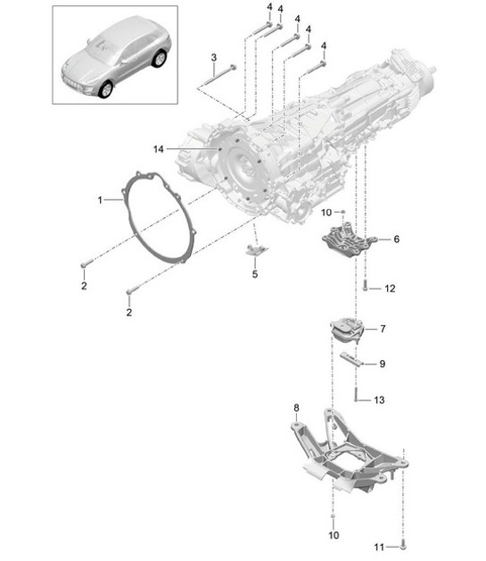 Diagram 306-000 Porsche Cayenne E-Hybrid V6 3.0L 470CV 
