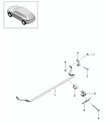 防倾杆 95B.1 Macan 2014-18