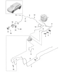 Tubo freno/Avantreno - ANTERIORE - 95B.1 Macan 2014-18
