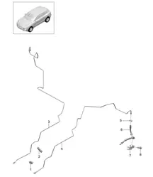 Bremsleitung / Unterboden - MITTE, HINTEN - 95B.1 Macan 2014-18
