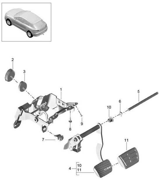 Diagram 702-000 Porsche Taycan (9J1) MK1 2020-2024 