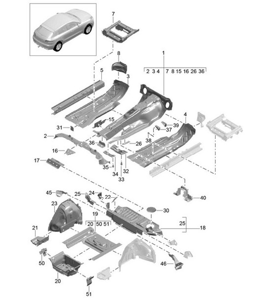 Diagram 801-020 Porsche Taycan 2020>> 