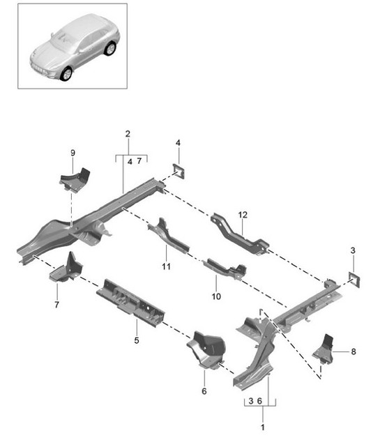 Diagram 801-025 Porsche 911 & 912 (1965-1989) Body