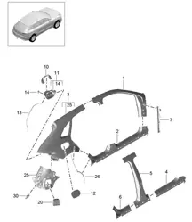 Parte laterale - ESTERNA - 95B.1 Macan 2014-18