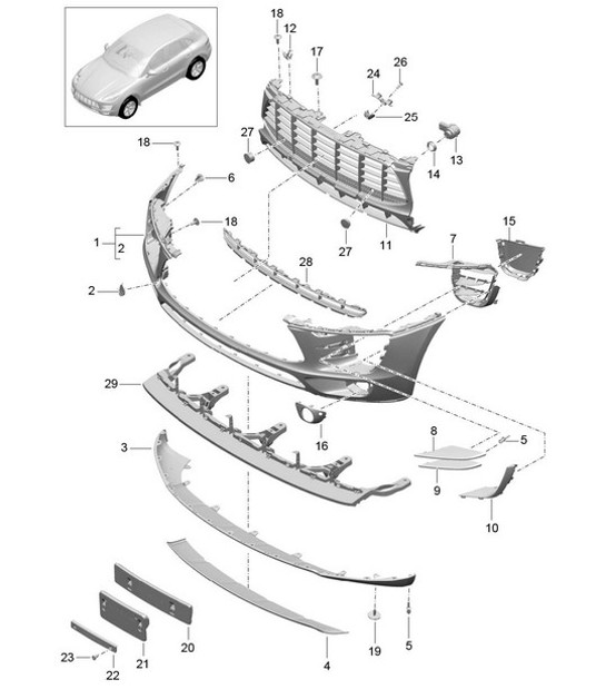 Diagram 802-000 Porsche 卡宴 Coupe E-Hybrid V6 3.0L 340Hp 