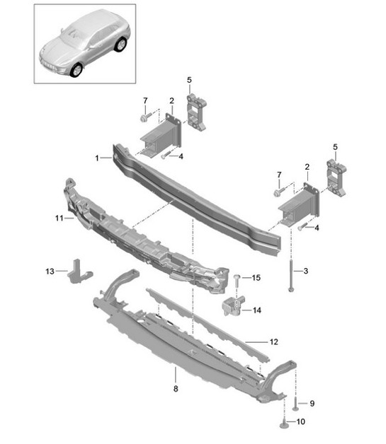 Diagram 802-007 Porsche Macan (95B) MK1 (2014-2018) Carrozzeria