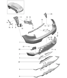 Paragolpes trasero 95B.1 Macan 2014-18