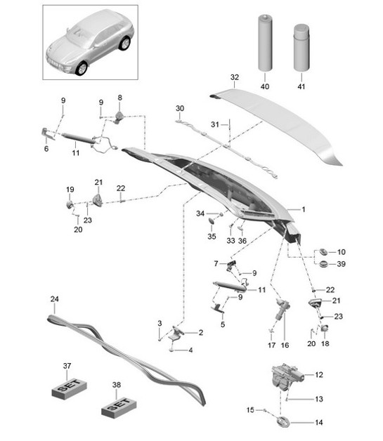 Diagram 803-005 Porsche 帕纳梅拉 4 2.9L V6 