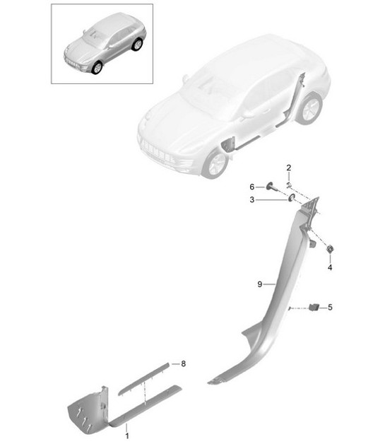 Diagram 807-022 Porsche Cayenne S 4.5L V8 2003>> Body
