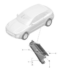 C 柱饰件 - 上部 - 95B.1 Macan 2014-18