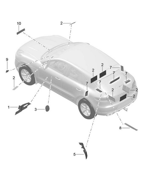Diagram 807-084 Porsche 911 & 912 (1965-1989) Body