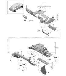Vano portaoggetti e rivestimento / (lato conducente) 95B.1 Macan 2014-18