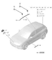 Iscrizioni/scritte/modanature/pellicola parasassi 95B.1 Macan 2014-18