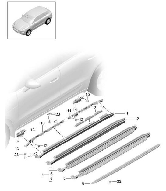 Diagram 810-010 Porsche Cayenne Turbo / Turbo S 4.8L 2007>> Body