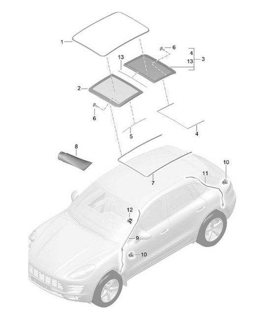 Diagram 811-000 Porsche 996 (911) (1997-2005) Body