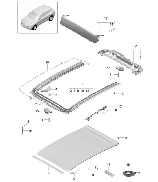 Diagram 811-005 Porsche 997 Carrera 2S 3.8L 2005>> Body