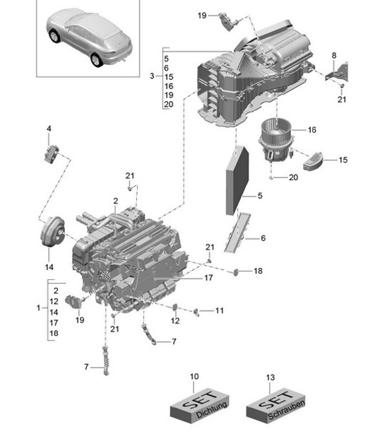 Diagram 813-050 Porsche Cayenne S V8 4.8L Petrol 400HP Body