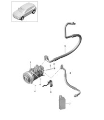 Compressor / Airconditioning R1234YF (PR:KK3) 95B.1 Macan 2014-18