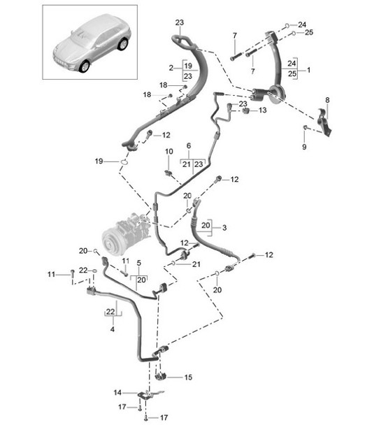 Diagram 813-067 Porsche Cayenne 9YA 2018-2023 