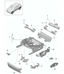 Estructura del asiento / Accesorios / Embellecedor 95B.1 Macan 2014-18