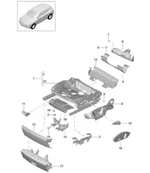 Estructura del asiento / Accesorios / Embellecedor 95B.1 Macan 2014-18