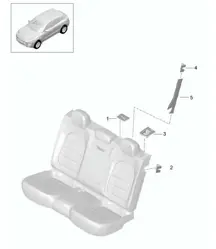 Seat and backrest surface / Accessories / Trim 95B.1 Macan 2014-18