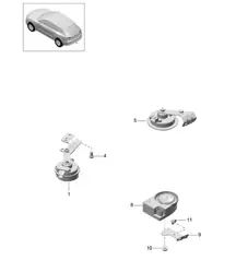 Fanfare / Signal horn / Electronic siren 95B.1 Macan 2014-18