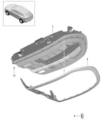 控制台/车顶/参见维修手册 95B.1 Macan 2014-18