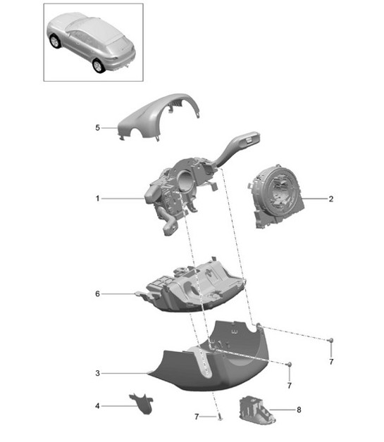 Diagram 903-010 Porsche Cayman S 3.4L 981 2013-16 Electrical equipment