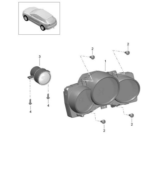 Diagram 906-003 Porsche Cayman 2.7L 987C 2006-08 Electrical equipment