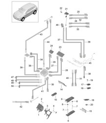 Teléfono / Amplificadores / Amplificador de antena / Cable de antena / Para vehículos con equipo multimedia 95B.1 Macan >> 2016