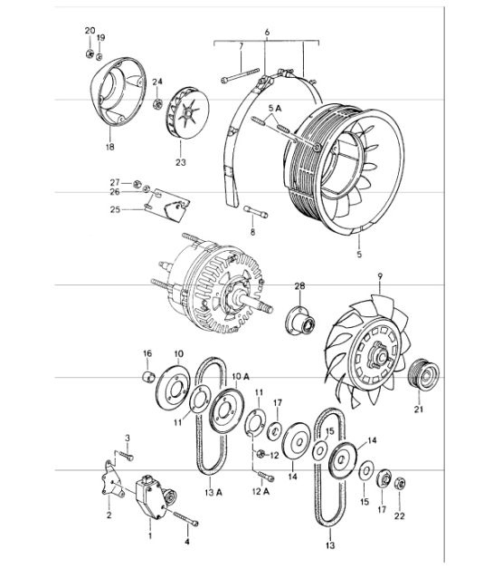 Diagram 105-00 Porsche Cayman 2.9L 987C MKII 2009-12 Motore