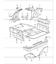 engine cover, engine capsule 964 M64.01/02/03 1989-94 engine cover, engine capsule 964 M64.01/02/03 1989-94