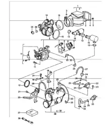 l-jetronic, flap connection, suction housing, plastic material 964 M64.01/02/03 1989-94