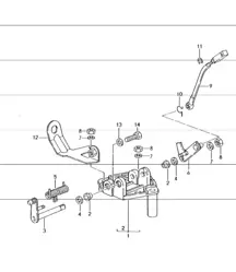 bracket, throttle linkage 964 TURBO M30.69 and M64.50 1991-94