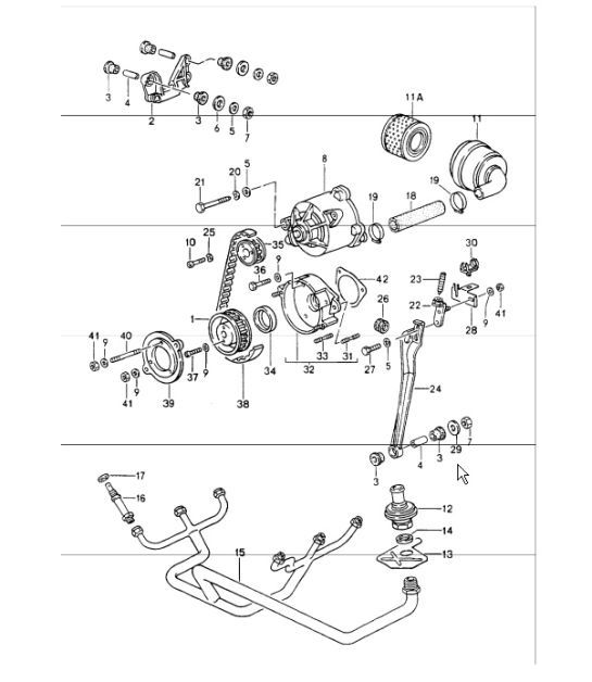 Diagram 108-05 Porsche Boxster 986/987/981 (1997-2016) Engine