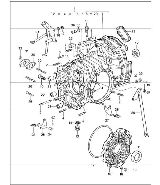 Diagram 302-00 Porsche 964 (911) (1989-1994) Transmisión