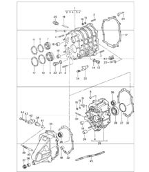 gear housing, transmission cover 964 1989-94 gear housing, transmission cover 964 1989-94