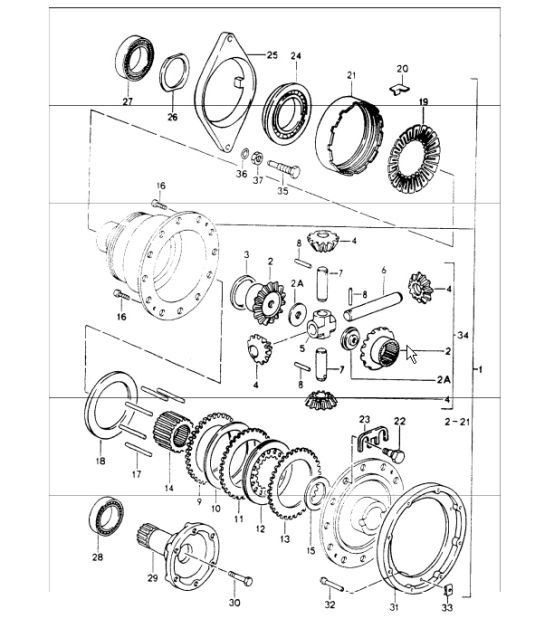 Diagram 305-00 Porsche Panamera S E-Híbrido V6 3.0L (416 CV) Transmisión