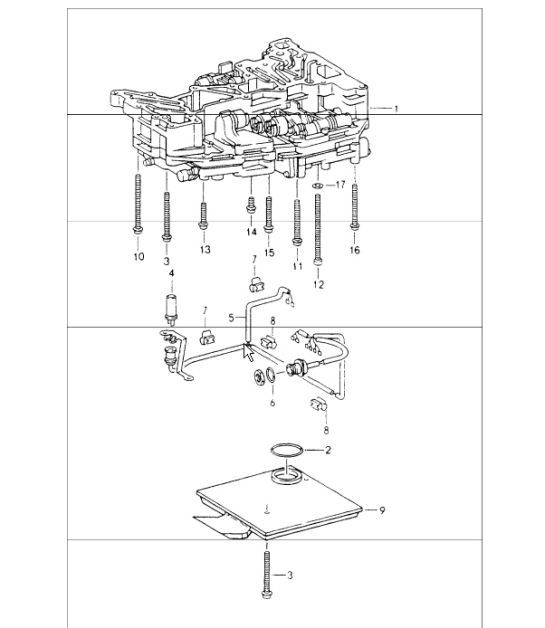 Diagram 340-01 Porsche Cayenne Turbo 4.5L 2003>> Transmission