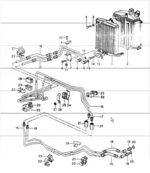 tiptronic atf cooler, atf lines 964 CARRERA 2 A50.01/02/03 1990-94