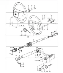steering outer, tube steering shaft, steering wheels 964 1989-94