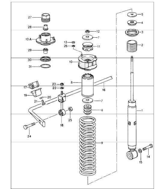 Diagram 502-00 Porsche Boxster 986/987/981 (1997-2016) Rear Axle
