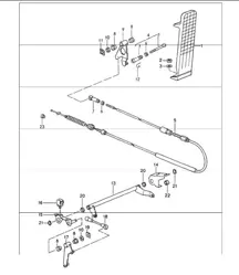 pedals accelerator control 964 1989-94
