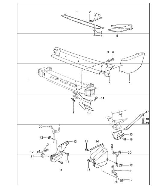 Diagram 802-07 Porsche 996 C4 3.4L 1997-08/01  车身